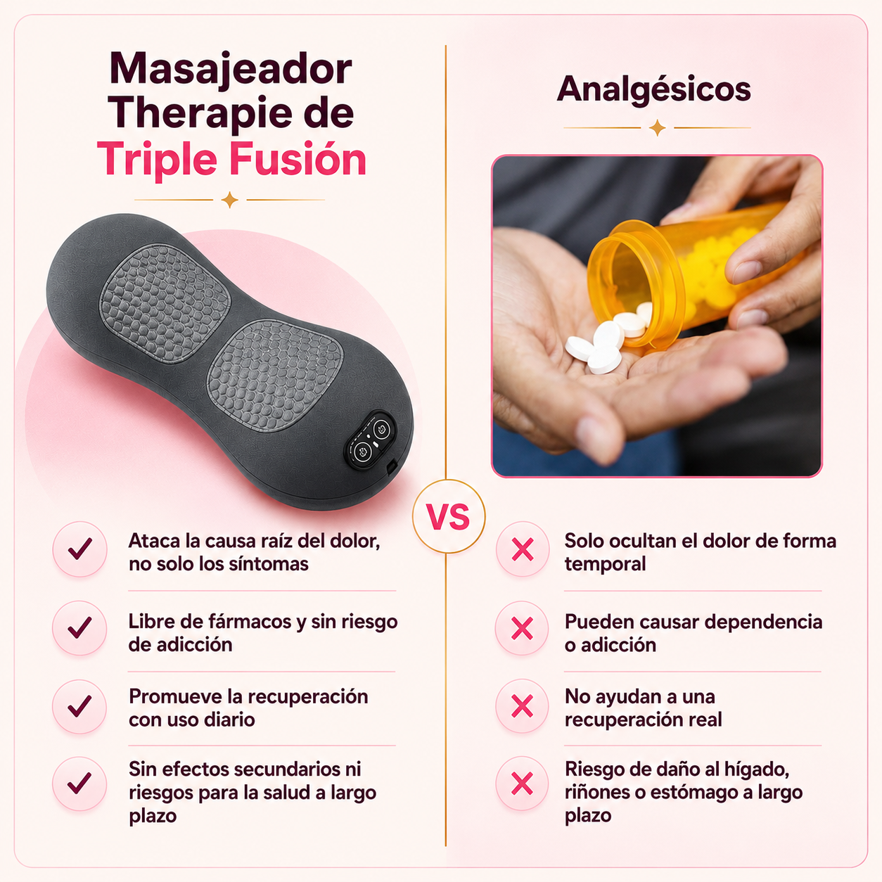 Funciones del masajeador Therapie